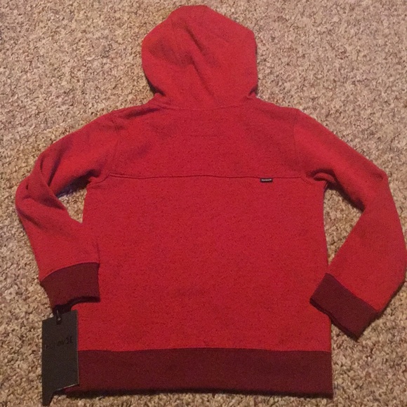 New Hurley Youth Red Zip-up Hoody Jacket Size 6 - Picture 4 of 4